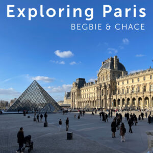 What to see in European cities: the Louvre museum with its famous pyramid entrance, 