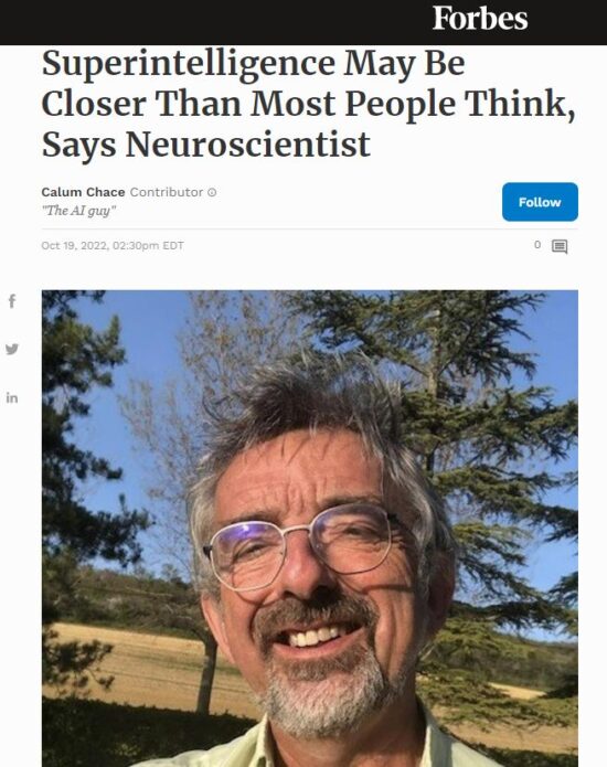 Superintelligence may be closer than most people think. With Simon Thorpe