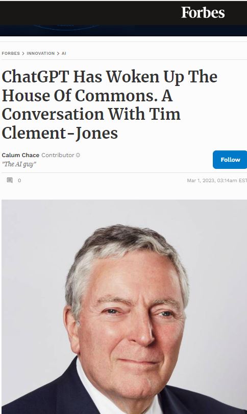 ChatGPT has woken up the House of Commons. A conversation with Tim Clement-Jones